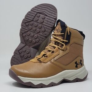 Under Armour Stellar G2 6" Tactical Boots Hiking Brown Outdoor Boys Size 4Y New